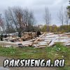 Сборка сруба церкви Св. Матроны Московской. 1 октября 2013 года